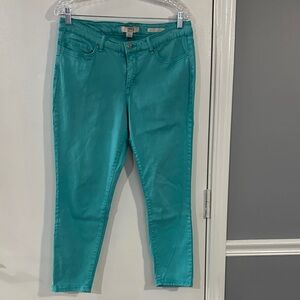 Vintage America Turquoise Ankle Jeans